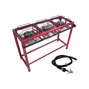 Fogão semi industrial master alta pressão 3 bocas alto com mangueira