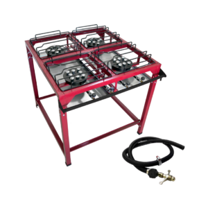 Fogão semi industrial master alta pressão 4 bocas alto com mangueira